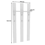 Панель широкая с полкой и крючками L-100