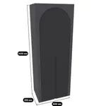 Шкаф 2 дверный, фрезерованные фасады в эмали LE210.60-1