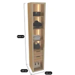 Шкаф со встроенными ящиками, с подсветкой R221.2