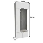 Секция с вешалкой и полками LG-409 L/R