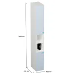 Шкаф книжный с нишей узкий L226.300