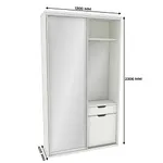 Секция для одежды с дверью купе и зеркалом P227Z