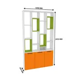 Стеллаж-тумба перегородка со вставками L239.130