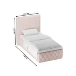 Кровать односпальная мягкая SIENA  с подъемным механизмом, 90x200