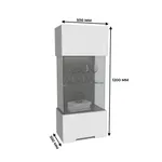 Шкаф навесной с подсветкой, фасады в эмали LE-350