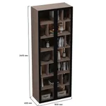 Шкаф-стеллаж со стеклянными фасадами с подсветкой R212