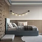 Кровать односпальная мягкая САНРАЙС  с подъемным механизмом, 90x200