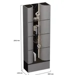 Стеллаж напольный радиусный с подсветкой TG730.90