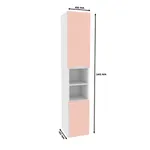 Шкаф  однодверный с нишей, фасады в эмали LE226