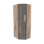 Шкаф угловой со стеклянным фасадом с подсветкой R218