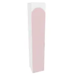 Шкаф однодверный со полками узкий, фрезерованные фасады в эмали LE220.44-4