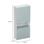 Шкаф двухдверный с фальш стенкой, фасады в эмали LE212.1