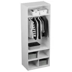 Шкаф для одежды, фрезерованные фасады в эмали LЕ252.60-2