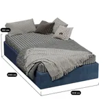 Мягкая кровать-подиум с коробом для хранения, 120x200