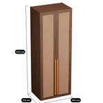 Шкаф двустворчатый, фасады натуральный ротанг  L210.60-4