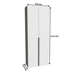 Шкаф двустворчатый, фасады в эмали LE-210.40-4