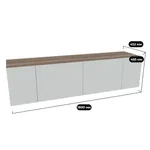 Антресоль над тумбой ТВ L346.44