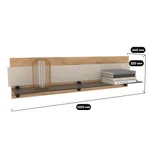 Полка со стеклом, панель МДФ R120.2