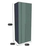 Шкаф 2 дверный, фрезерованные фасады в эмали LE-210.60-4