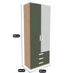 Шкаф двухдверный 3 ящика E211