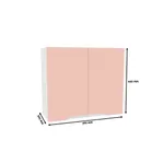 Антресоль двудверная, фасады в эмали LE329.300