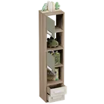 Cтеллаж сквозной книжный на 5 ниш с фасадами и ящиками E805