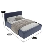 Кровать двуспальная мягкая ОСТИН  с подъемным механизмом, 140x200