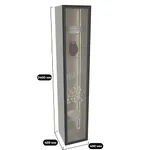 Шкаф со стеклянными фасадом полки стекло с подсветкой R220.1