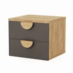 Тумба прикроватная 2 ящика, фасады в эмали LE701