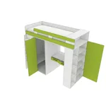 Кровать-чердак с рабочей зоной L903, 90x190 L/R