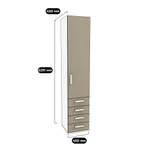 Шкаф комбинированный 4 ящика глубина 452мм E224.45