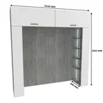 Ниша для кровати с секциями с подсветкой LG407.60