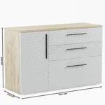 Комод с фрезерованными фасадами в эмали LE706 L/R