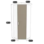 Шкаф угловой 846*996мм E218 L/R