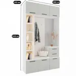 Секция с вешалкой и стеллажом L-416