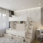 Кровать двухъярусная с лестницей комодом P904, 90x200