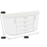 Комод радиусный на 1600 мм P746