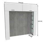 Ниша для кровати с секциями с подсветкой LG407.44