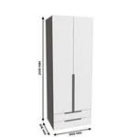 Шкаф 2 дверный с ящиками, фасады в эмали LE211.60