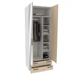 Шкаф двустворчатый с ящиками и с зеркалом L-211.60Z