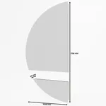 Зеркало L168 с подвесным столиком с подсветкой L/R