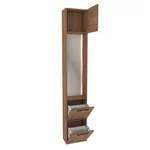 Шкаф завершающий с обувницей и зеркалом с подсветкой L250