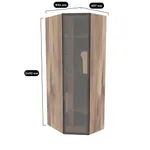 Шкаф угловой со стеклянным фасадом с подсветкой R218