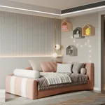 Кровать односпальная мягкая с ящиком для белья TOKIO с полосками, 90x190