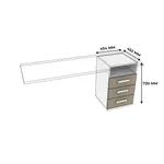 Тумба опора для стола с ящиками и нишей E705