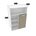 Стеллаж книжный низкий E401