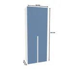 Шкаф двухдверный узкий, фасады в эмали LE210.44-4