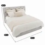 Кровать двуспальная мягкая МИРА с подъемным механизмом, 160x200