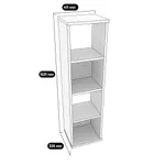 Cтеллаж сквозной книжный на 4 ниши E804