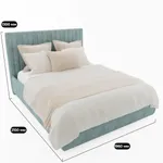 Кровать двуспальная мягкая АСТИ  с подъемным механизмом, 180x200